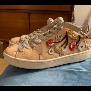 Pink Blush Coach Penguin Cherry Sneakers Sz 9.5